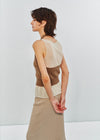SWAYING 25 Early Autumn Halter Cashmere Vest SW-SW25PF1T16C2-KQ Khaki